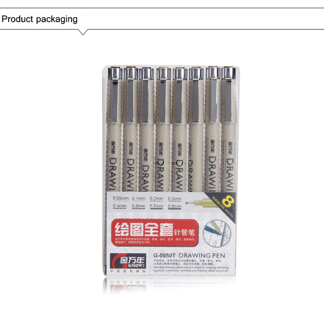 8 sztuk/paczka Pigma Micron - czarny długopis z atramentem pigmentowym, idealny do rysowania, szkicowania i pisania - Hook Art Pen - Wianko - 11