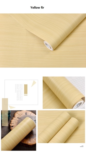 Drewniany pasek czarnej PVC tapety samoprzylepne w rolkach - dekoracyjne naklejki do nowoczesnych mebli - Wianko - 13
