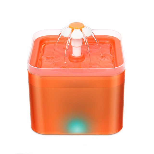 Automatyczna fontanna wodna dla kota 2L z filtrem, LED, elektrycznym wyciszeniem i zasilaniem USB - Wianko - 1