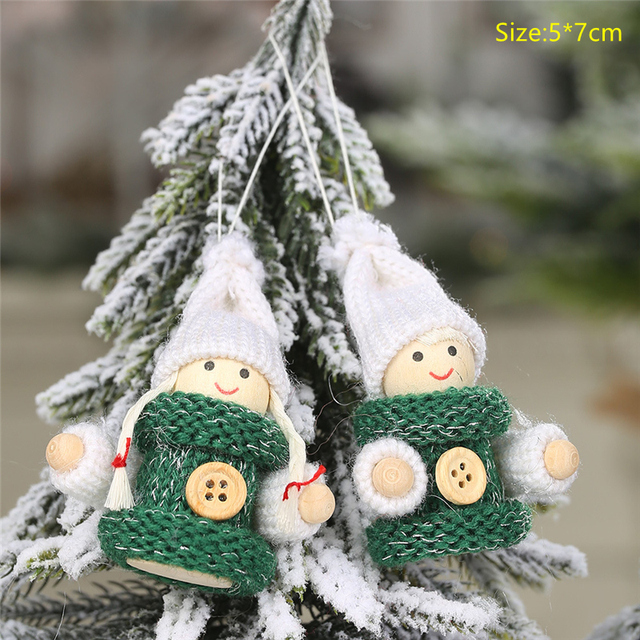 Zabawki lalki świąteczne choinka wiszące ozdoby dekoracje Navidad 2021 - Wianko - 14