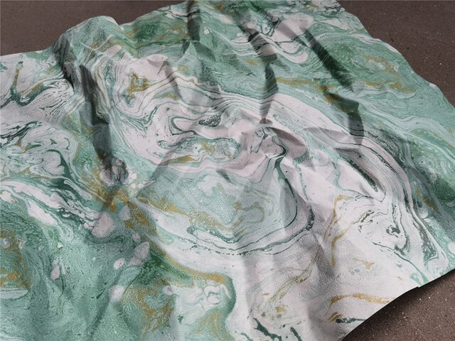 Teksturowany biało-zielony papier tkanina Vortex DIY rekwizyty dekoracja odzieży - Wianko - 7