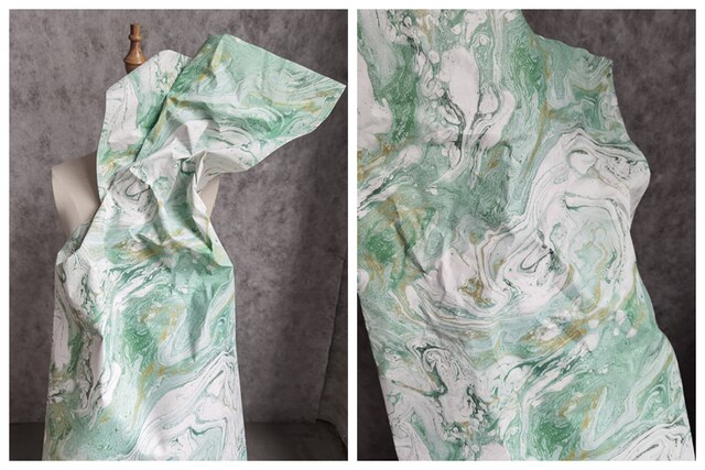 Teksturowany biało-zielony papier tkanina Vortex DIY rekwizyty dekoracja odzieży - Wianko - 1