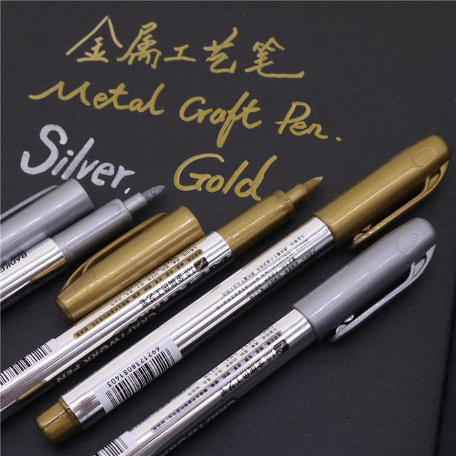 Marker z farbą do tablic – złoto i srebro, pióro technologia 1.5 mm - Wianko - 9