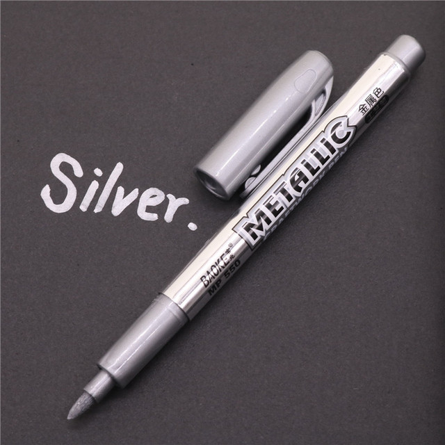 Marker z farbą do tablic – złoto i srebro, pióro technologia 1.5 mm - Wianko - 5
