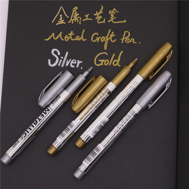 Marker z farbą do tablic – złoto i srebro, pióro technologia 1.5 mm - Wianko - 8