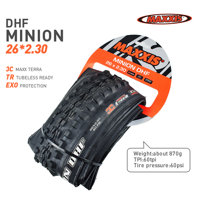 Opona rowerowa MAXXIS 27.5 MINION DHF DHR TR - Tubeless Ready, składana, 26*2.3/2.4 i 27.5*2.4/2.5/2.6/2.8, do rowerów górskich - Wianko - 4