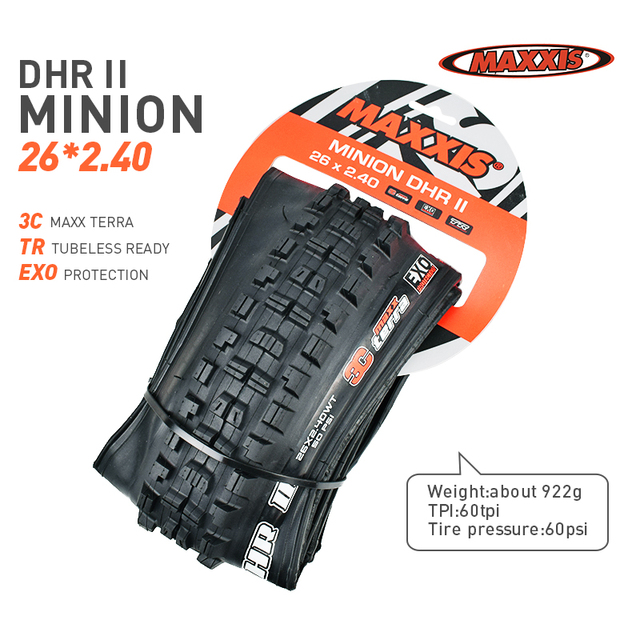 Opona rowerowa MAXXIS 27.5 MINION DHF DHR TR - Tubeless Ready, składana, 26*2.3/2.4 i 27.5*2.4/2.5/2.6/2.8, do rowerów górskich - Wianko - 16