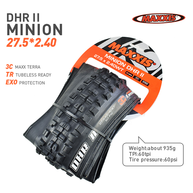 Opona rowerowa MAXXIS 27.5 MINION DHF DHR TR - Tubeless Ready, składana, 26*2.3/2.4 i 27.5*2.4/2.5/2.6/2.8, do rowerów górskich - Wianko - 15