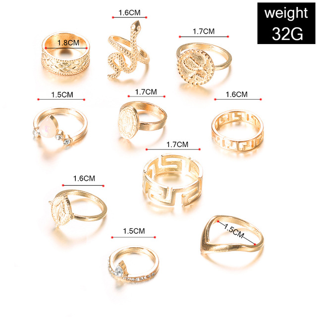 Regulowany zestaw pierścieni kwiatowych dla kobiet - biżuteria anillos mujer bague femme anillo schmuck - Wianko - 22