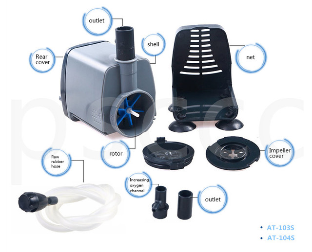 Pompa głębinowa do wody akwariowej, cicha i regulowana - filtr stawu rybnego i cyrkulacja - Wianko - 3