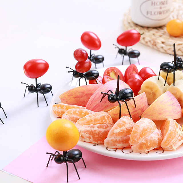 Widelce do deserów i przekąsek Animal Farm, mini widelec owoce, plastikowe wykałaczki, dekoracje na przyjęcia - losowy kolor - Wianko - 16