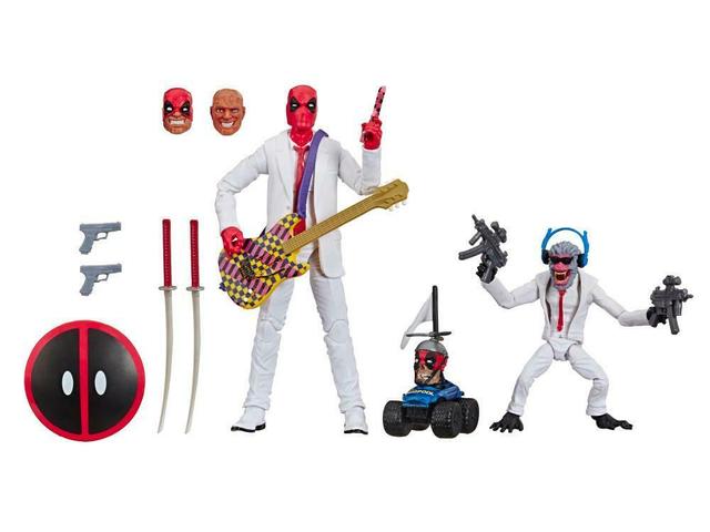 Oryginalny zestaw Deadpool & Hit Monkey Marvel Legends - 80. rocznica - biały garnitur - 6 figurka - oryginalne zabawki lalki - Wianko - 2