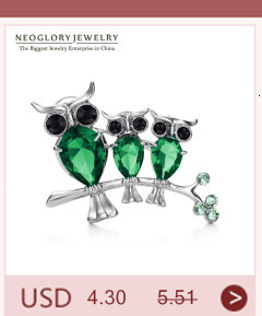 Naszyjnik Neoglory z austriackimi kryształami - sowa Maxi Boho, niebieski, długi, dla kobiet - prezenty walentynkowe, biżuteria 2020 - Wianko - 4