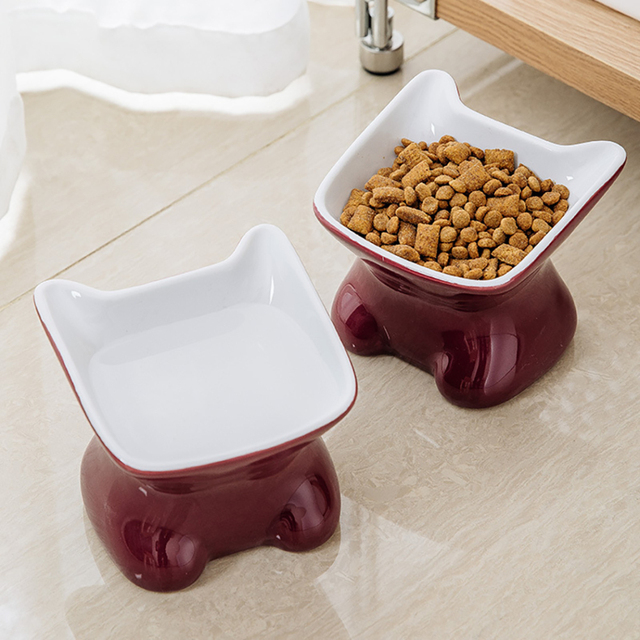 Miska ceramiczna Legendog dla szczeniąt i kotów, podwyższona, antypoślizgowa, dostarczająca wodę i karmę - Wianko - 10