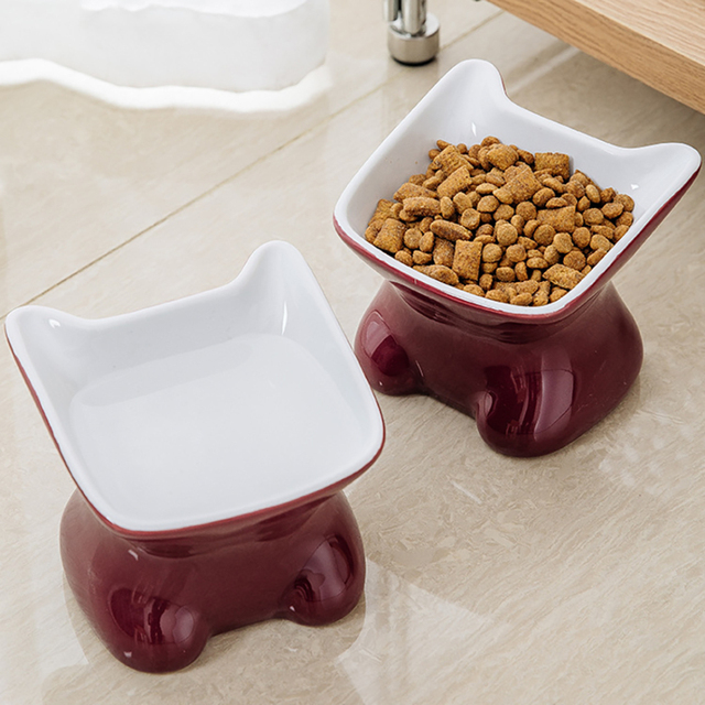 Miska ceramiczna Legendog dla szczeniąt i kotów, podwyższona, antypoślizgowa, dostarczająca wodę i karmę - Wianko - 6