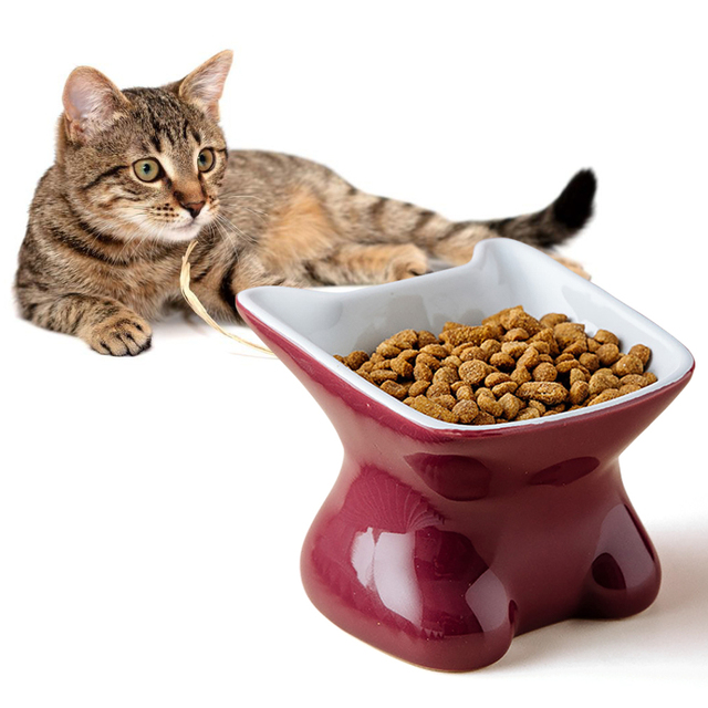 Miska ceramiczna Legendog dla szczeniąt i kotów, podwyższona, antypoślizgowa, dostarczająca wodę i karmę - Wianko - 1