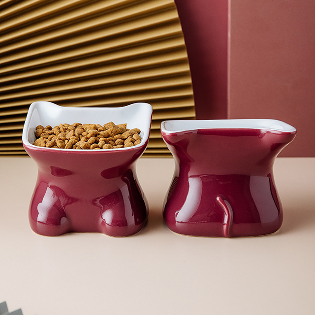 Miska ceramiczna Legendog dla szczeniąt i kotów, podwyższona, antypoślizgowa, dostarczająca wodę i karmę - Wianko - 9