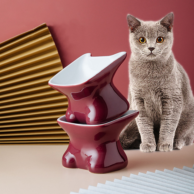 Miska ceramiczna Legendog dla szczeniąt i kotów, podwyższona, antypoślizgowa, dostarczająca wodę i karmę - Wianko - 7