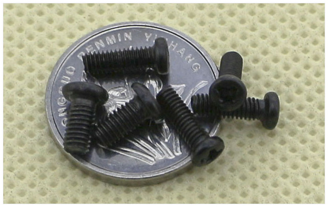 Hurtownia Śruba elektroniczna czarna, okrągła, o twardej główce, z łbem płaskim, M2-M4 - 200 sztuk - Wianko - 1