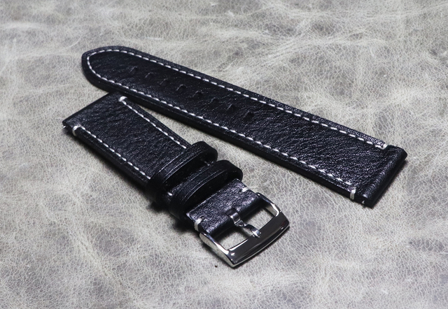 Pasek na nadgarstek z ręcznie robionej skóry naturalnej bydlęcej o szerokości 18-22mm - wysokiej jakości formalne akcesoria do zegarków - Wianko - 3
