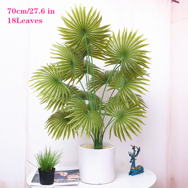 Duża sztuczna palma tropikalna z tworzywa sztucznego, wysokość 70 cm - Wianko - 4