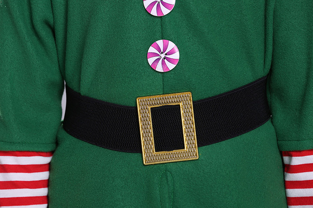 Zestaw kostiumów Boże Narodzenie Elf dla dzieci i dorosłych w kolorze zielonym - Wianko - 7