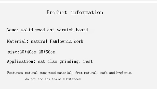 Drapak dla kota z litego drewna odporny na zużycie i szlifowanie łap, zabawka do drapania - Wianko - 3