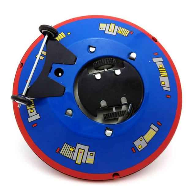 Latający spodek kosmiczny RC - mechaniczny, retro zabawka domowa z nakrętką - Wianko - 5