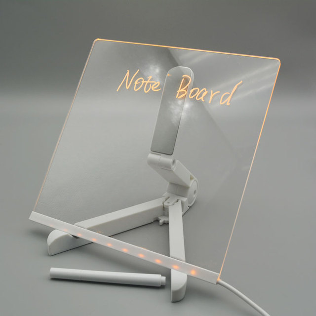 Akrylowa tablica z wymazywalnym powierzchnią i wyświetlaczem świetlnym do biura domowego z piórem USB - Wianko - 5