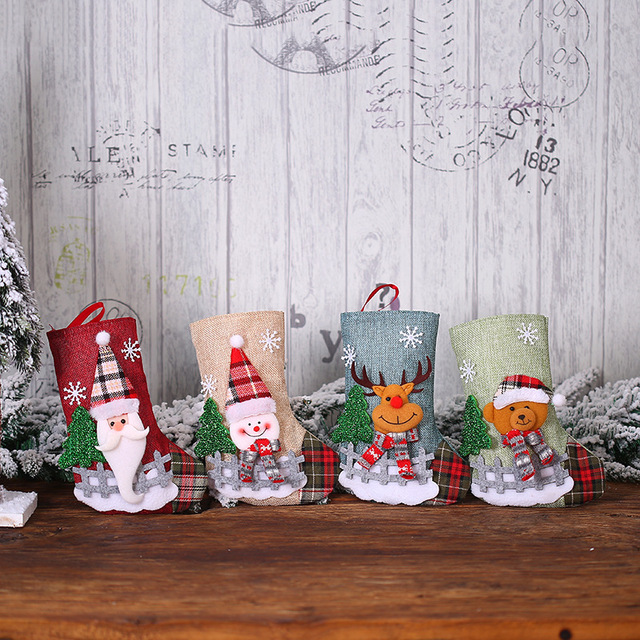 Skarpety świąteczne Ozdoby Nocnego Świętego Mikołaja na Prezent Domowy - Wianko - 11