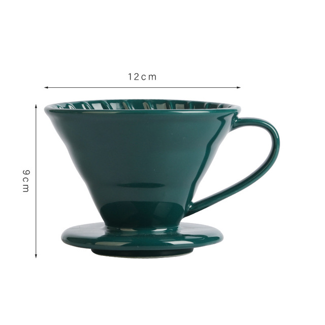 Kubek filtrujący do kawy V60 z ceramiki, ręcznie wytwarzany, wielokrotnego użytku - Wianko - 2