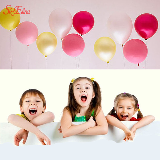 100 sztuk białych różowych lateksowych okrągłych balonów 10 cali, 1.2g, grube perły (ślub, urodziny) - Wianko - 10