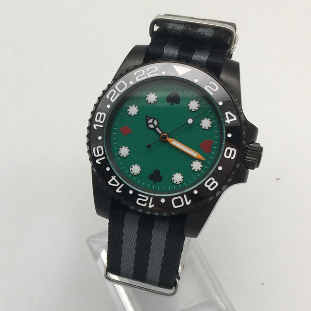 Mechaniczny zegarek męski Moda 40MM zielona tarcza, obudowa ceramiczna, automatyczny mechanizm - Wianko - 8