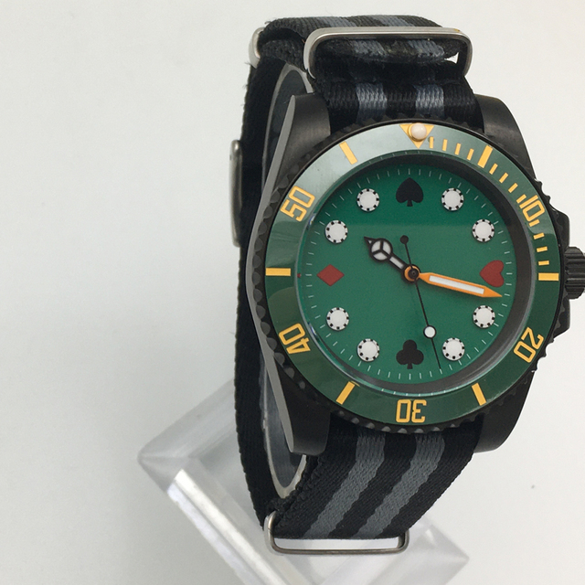 Mechaniczny zegarek męski Moda 40MM zielona tarcza, obudowa ceramiczna, automatyczny mechanizm - Wianko - 2