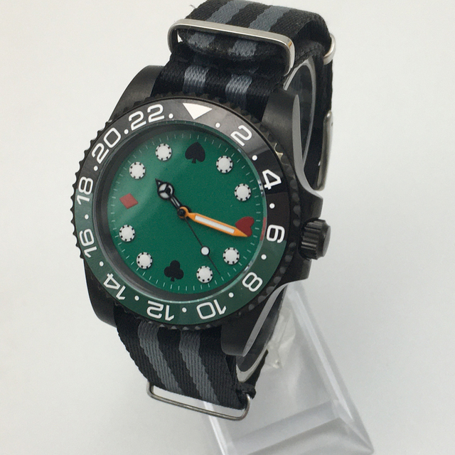 Mechaniczny zegarek męski Moda 40MM zielona tarcza, obudowa ceramiczna, automatyczny mechanizm - Wianko - 4