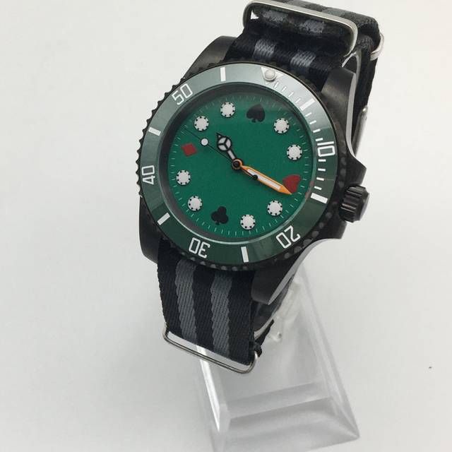 Mechaniczny zegarek męski Moda 40MM zielona tarcza, obudowa ceramiczna, automatyczny mechanizm - Wianko - 3