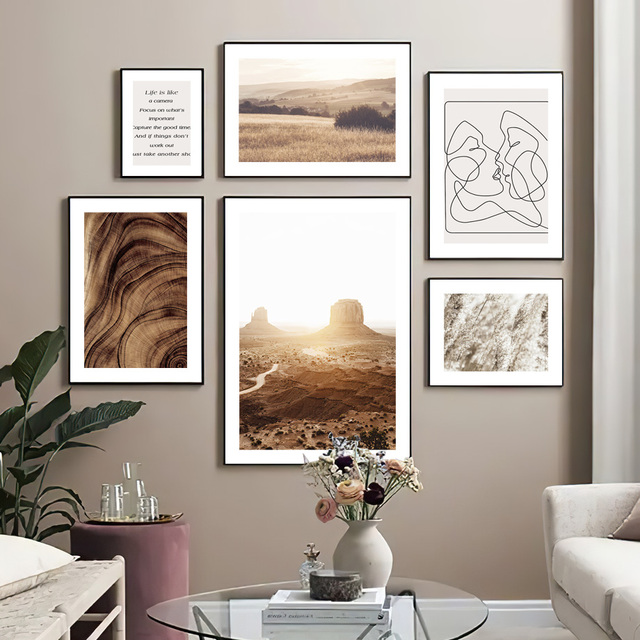 Obraz ścienny na płótnie - trzcina łąka kanion, abstrakcyjna tekstura, nordyckie plakaty i druki, dekoracja salonu - Wianko - 2