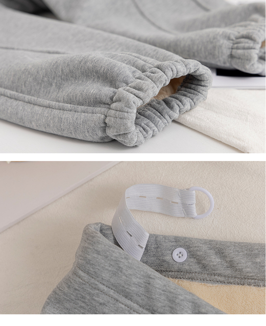 Zimowe grube ciepłe spodnie ciążowe bawełniane sportowe dla kobiet w ciąży - Wianko - 13