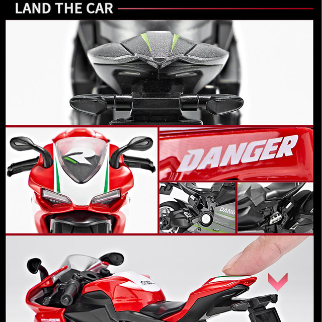 Model motocykla odlew zabawka 1:12 ze stopu - motocyklowy wyścigowy samochodzik dla dzieci - prezenty chłopców, kolekcjonerski - Wianko - 7