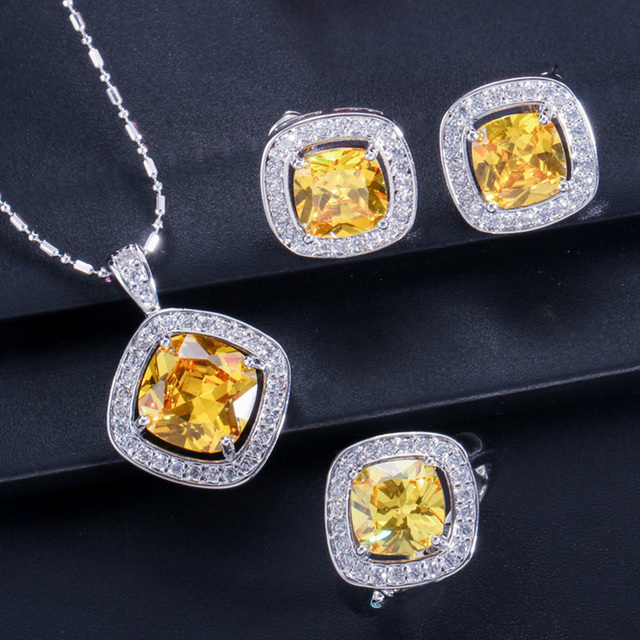 Zestaw biżuterii Pera - elegancki austriacki naszyjnik i kolczyki z kryształami Royal Blue CZ w srebrnym kolorze - prezent na Dzień Matki J161 - Wianko - 13