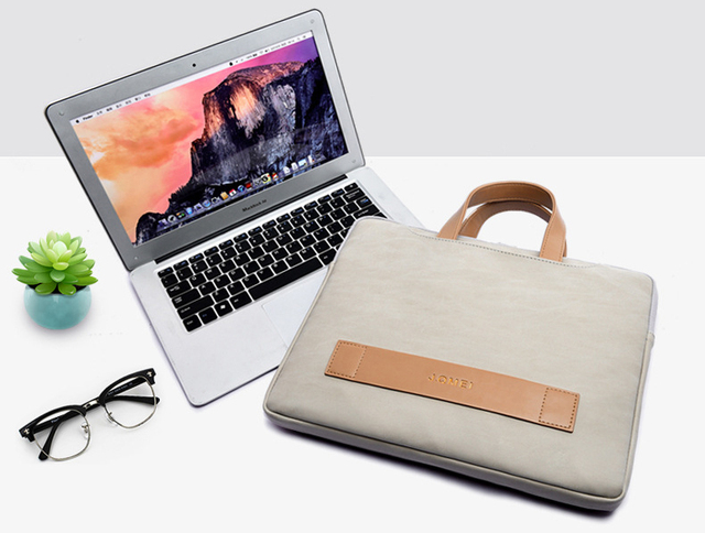 Torba na laptopa dla kobiet, futerał na notebooka z PU skóry, torba na ramię, Macbook Air 14 cali, 15.6 cala torebka na laptopa - Wianko - 2