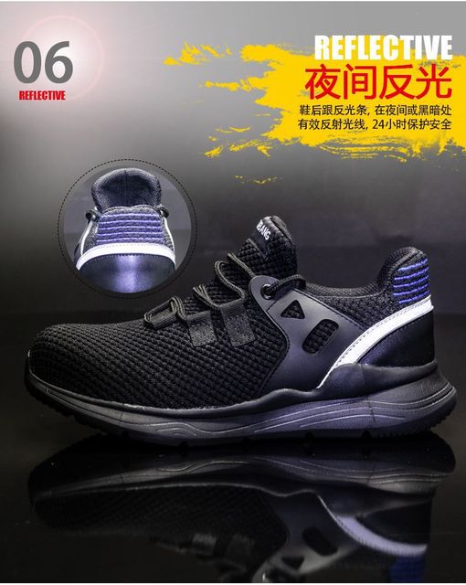 Lekkie sportowe obuwie ochronne bezpieczne przed przebiciem i uderzeniem - Wianko - 10