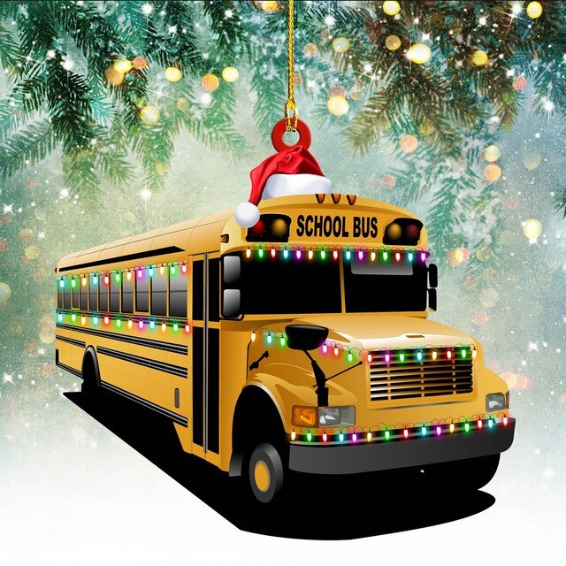 Dekoracyjny wisiorek choinka samochód - ozdoba świąteczna - ciężarówka pociąg dom dzieci prezenty - Wianko - 6