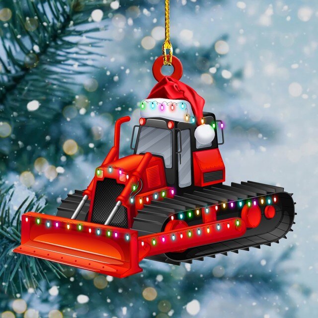 Dekoracyjny wisiorek choinka samochód - ozdoba świąteczna - ciężarówka pociąg dom dzieci prezenty - Wianko - 29