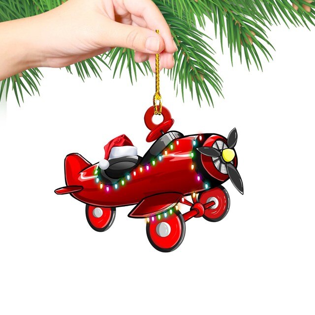 Dekoracyjny wisiorek choinka samochód - ozdoba świąteczna - ciężarówka pociąg dom dzieci prezenty - Wianko - 41
