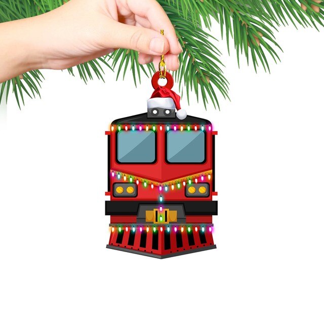 Dekoracyjny wisiorek choinka samochód - ozdoba świąteczna - ciężarówka pociąg dom dzieci prezenty - Wianko - 43