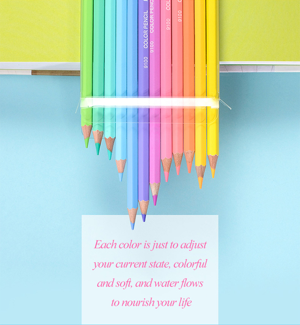 Kolorowe ołówki Marco 12/24 kolorów, nietoksyczne do kolorowania, 9100 seria Macaron dla uczniów - Wianko - 2