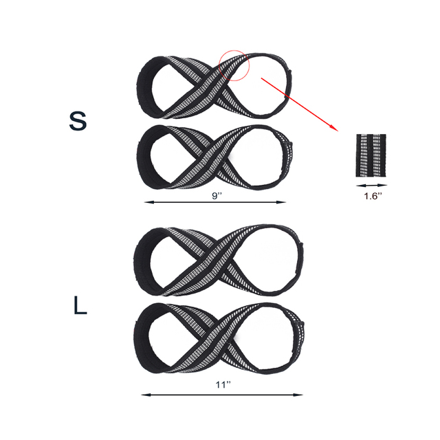 Pasy do podnoszenia Crossfit - figura 8, pozioma poprzeczka - akcesoria do ćwiczeń - Wianko - 2