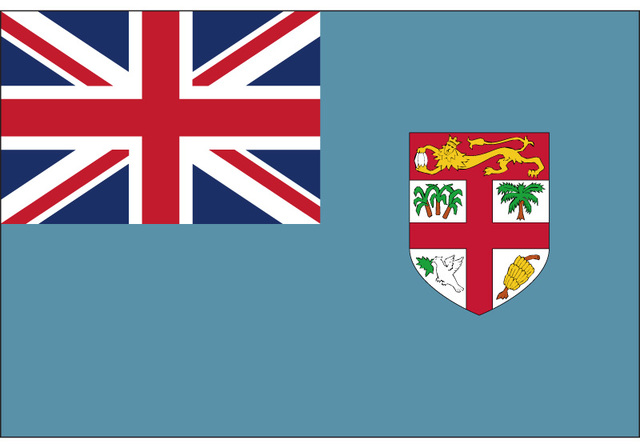 Flaga samochodowa narodowa Fidżi 3x5ft 90x150cm + 60x90cm + 15x21cm + 30x45cm z otworami do dekoracji, mosiężna - Wianko - 3