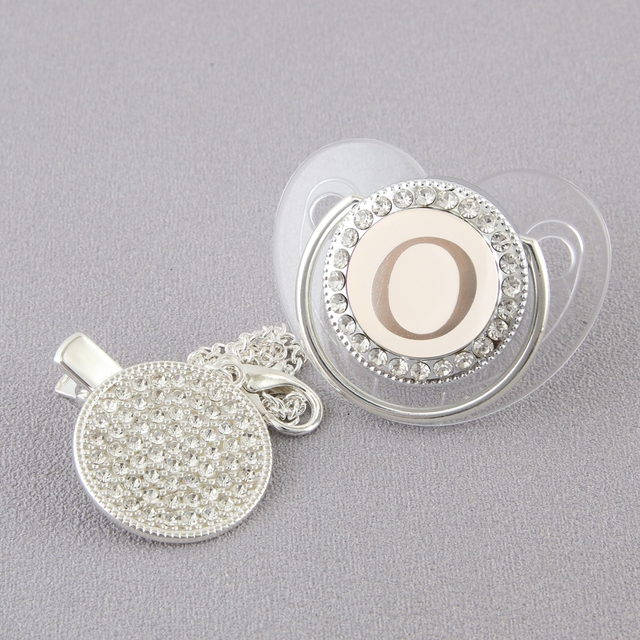 Przezroczysty srebrny smoczek dla niemowląt 26L z klipsem łańcucha - bez BPA, odpowiedni dla dzieci 0-12 miesięcy - Wianko - 15
